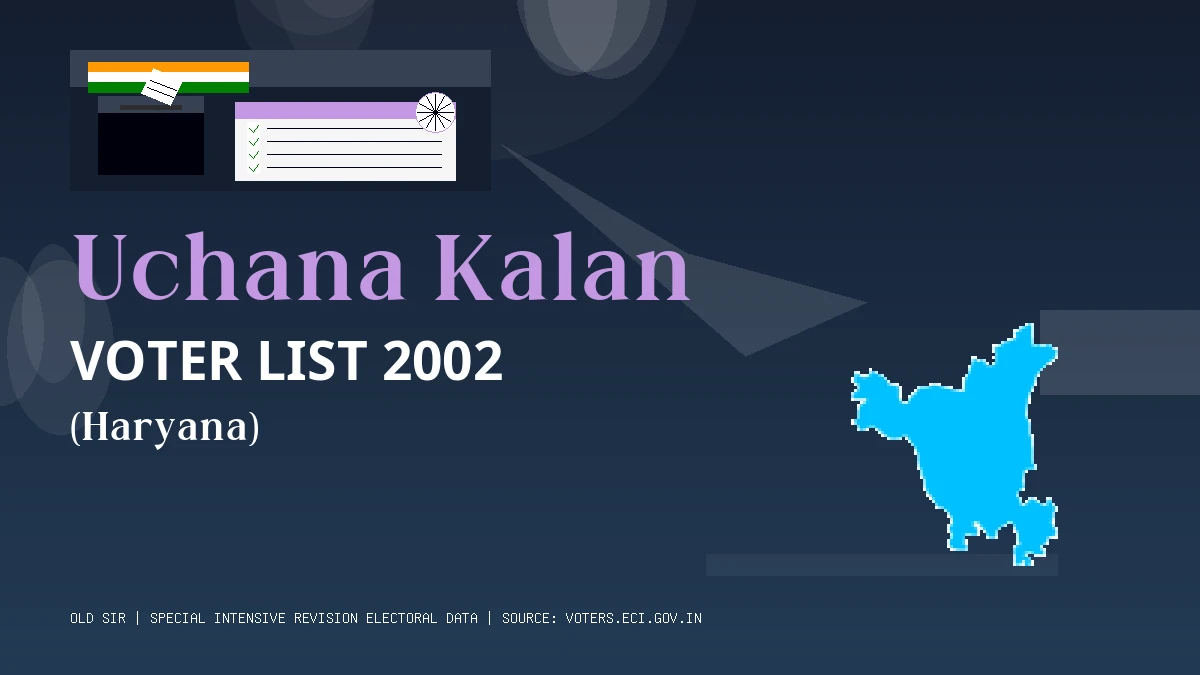 Uchana Kalan Voter List 2002 PDF Download Haryana
