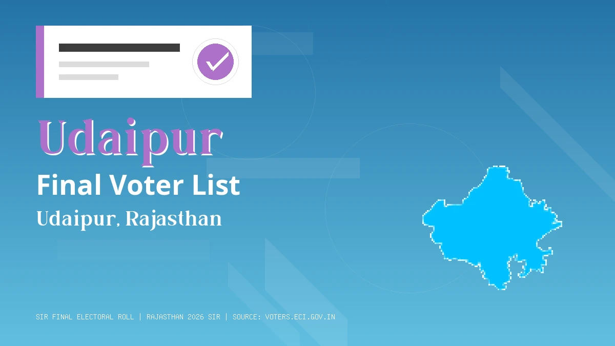Udaipur Final Voter List Rajasthan