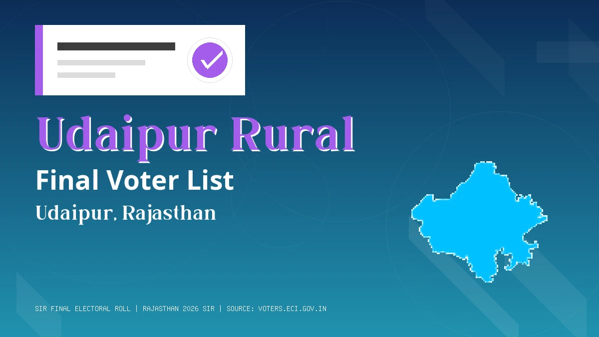 Udaipur Rural Final Voter List Rajasthan