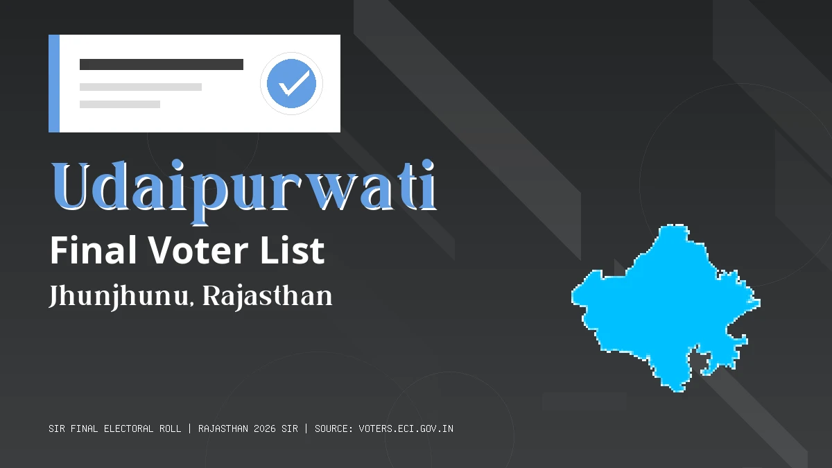 Udaipurwati Final Voter List Rajasthan