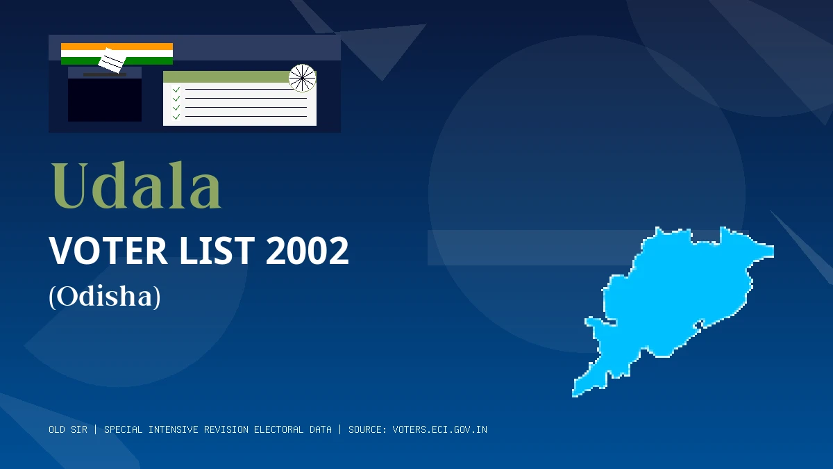 Udala Voter List 2002 PDF Download Odisha