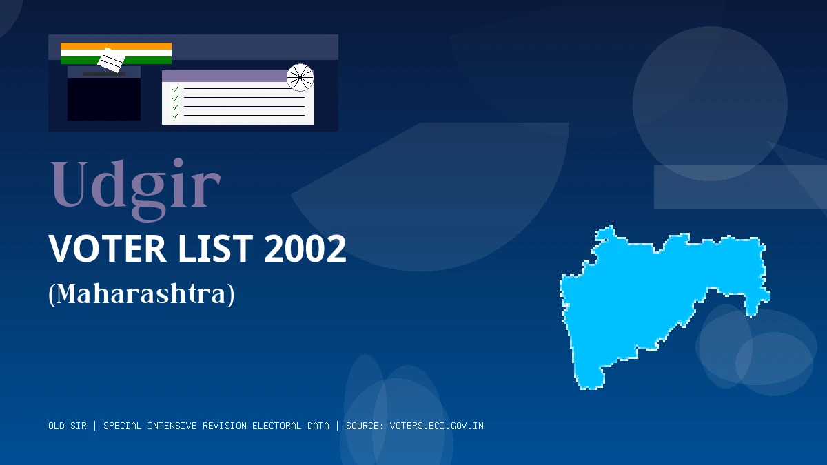 Udgir Voter List 2002 PDF Download Maharashtra