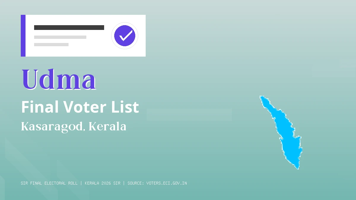 Udma Final Voter List Kerala