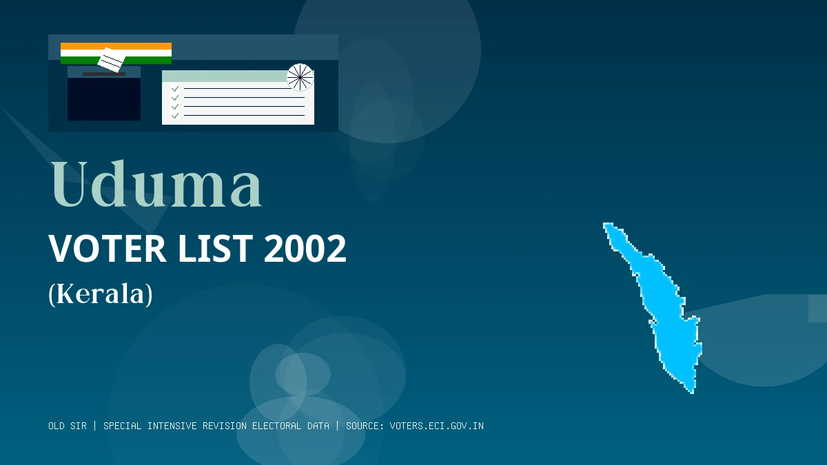 Uduma Voter List 2002 PDF Download Kerala