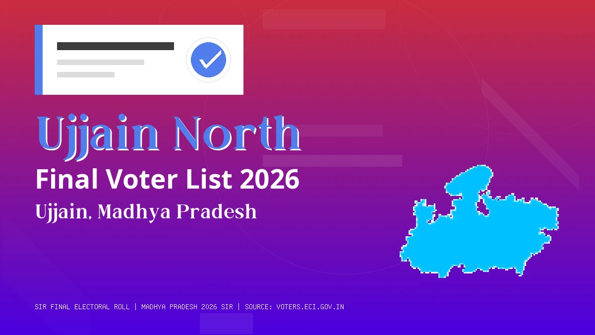 Ujjain North Final Voter List 2026 Madhya Pradesh