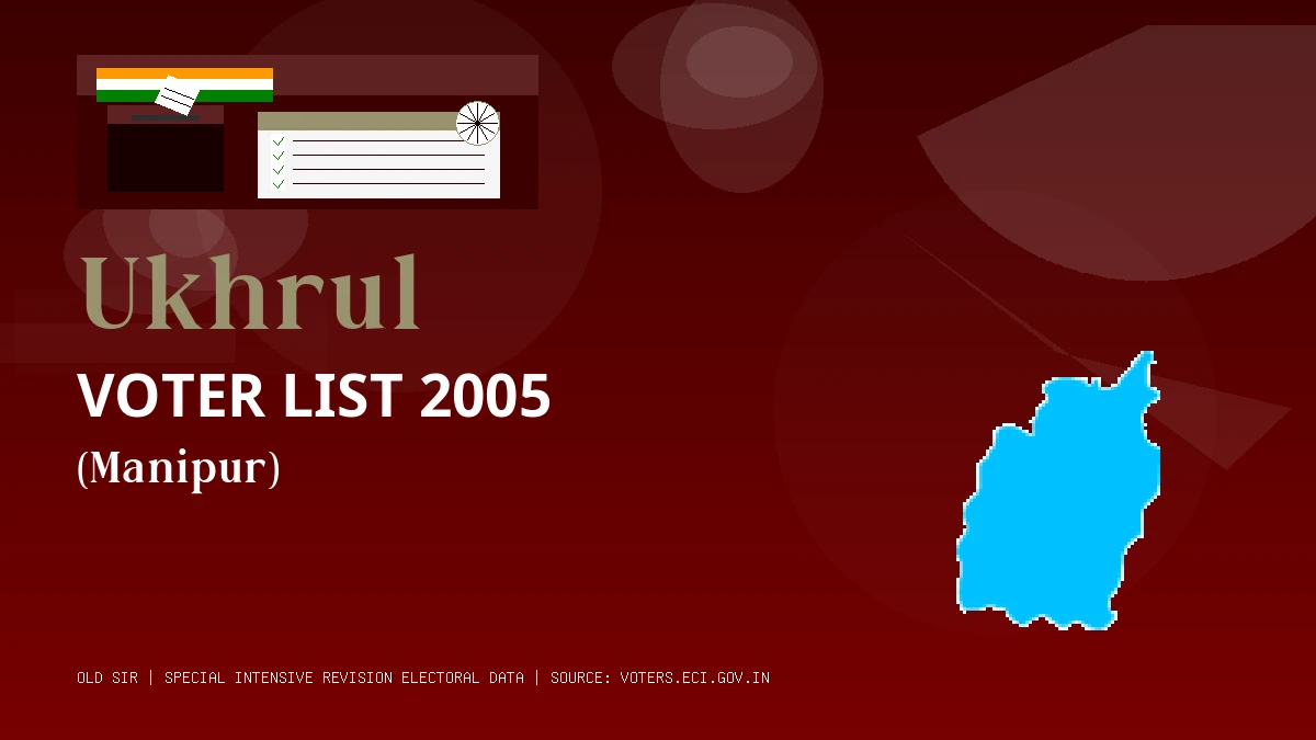 Ukhrul Voter List 2005 PDF Download Manipur