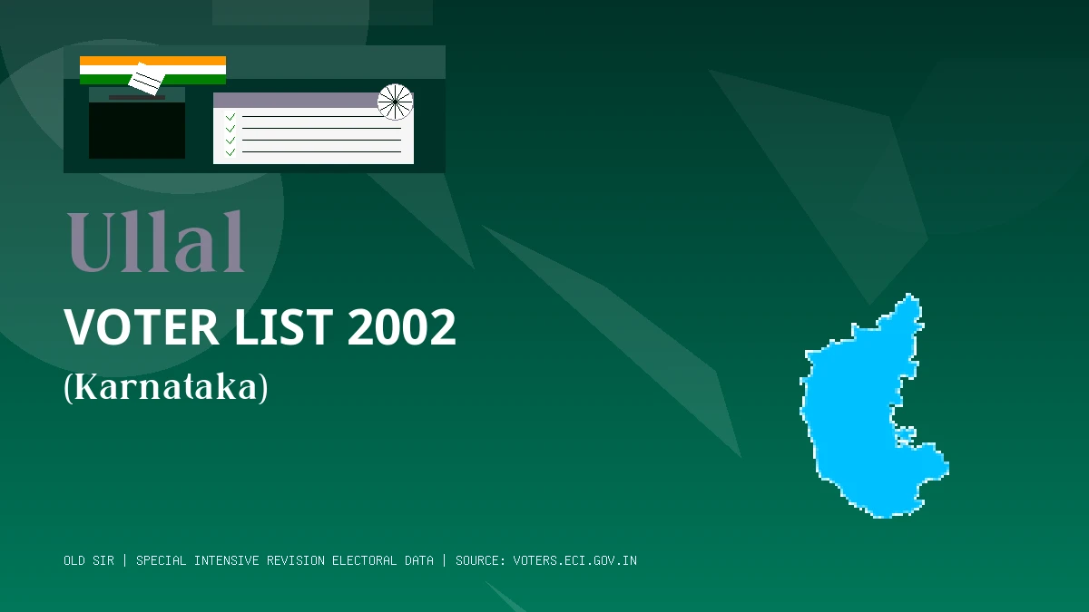 Ullal Voter List 2002 PDF Download Karnataka
