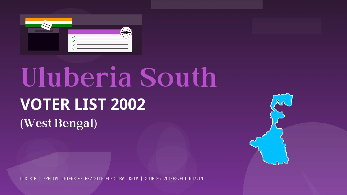 Uluberia South Voter List 2002 PDF Download West Bengal