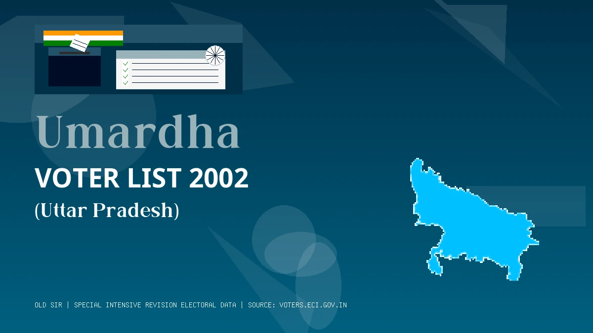 Umardha Voter List 2002 PDF Download Uttar Pradesh