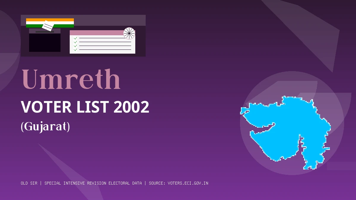 Umreth Voter List 2002 PDF Download Gujarat