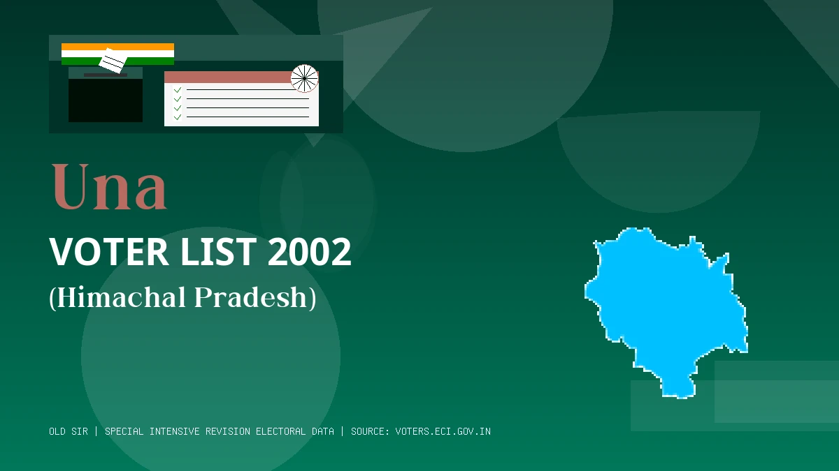 Una Voter List 2002 PDF Download Himachal Pradesh