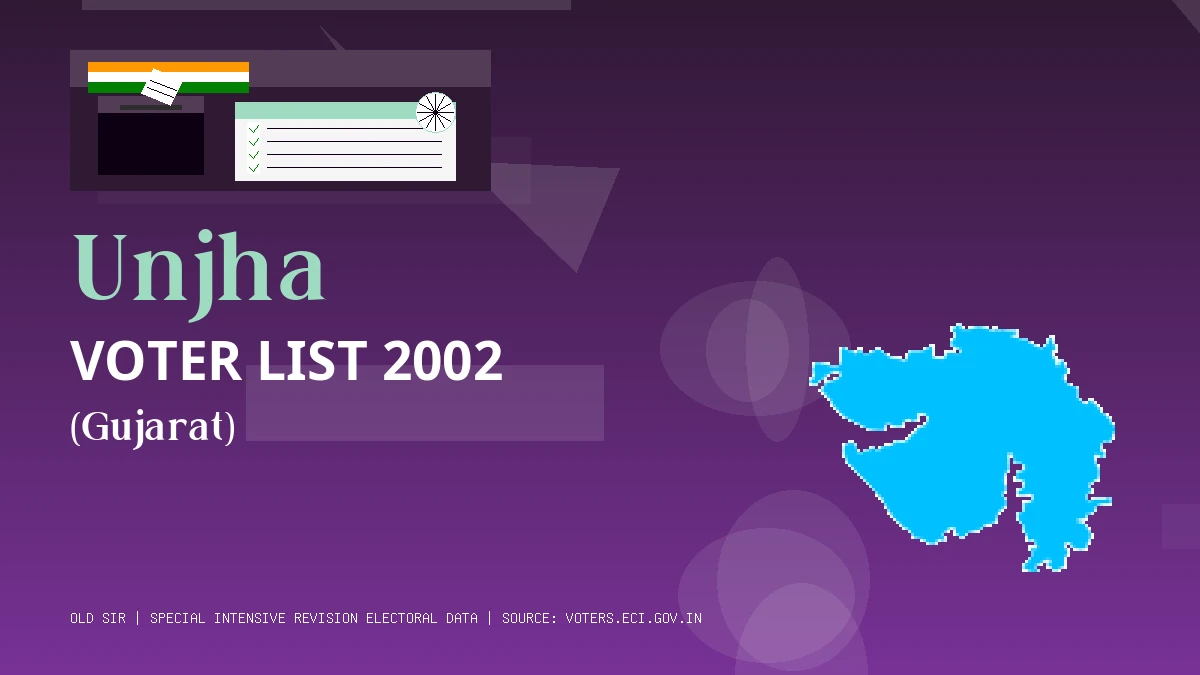 Unjha Voter List 2002 PDF Download Gujarat