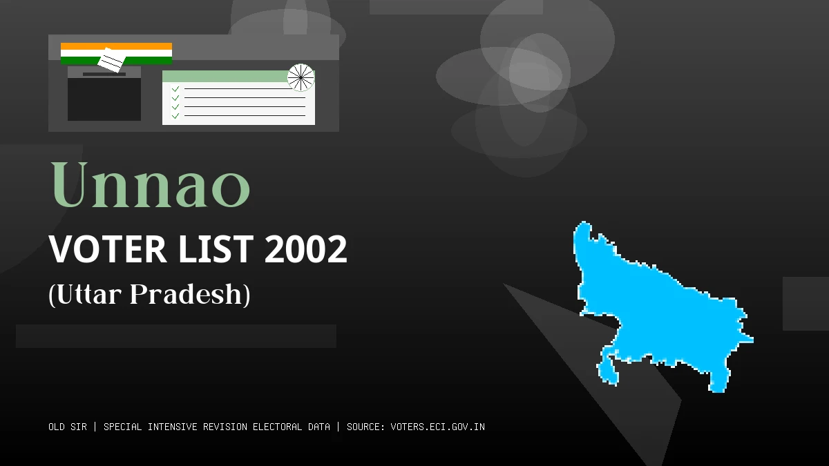 Unnao Voter List 2002 PDF Download Uttar Pradesh