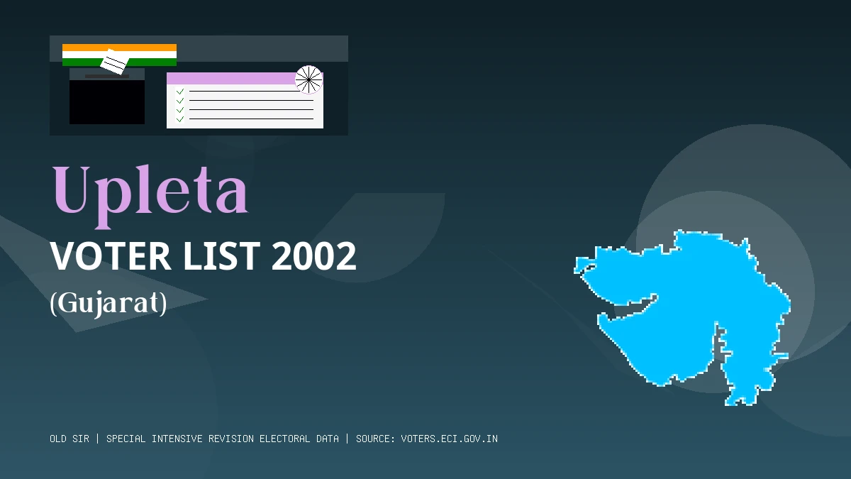 Upleta Voter List 2002 PDF Download Gujarat