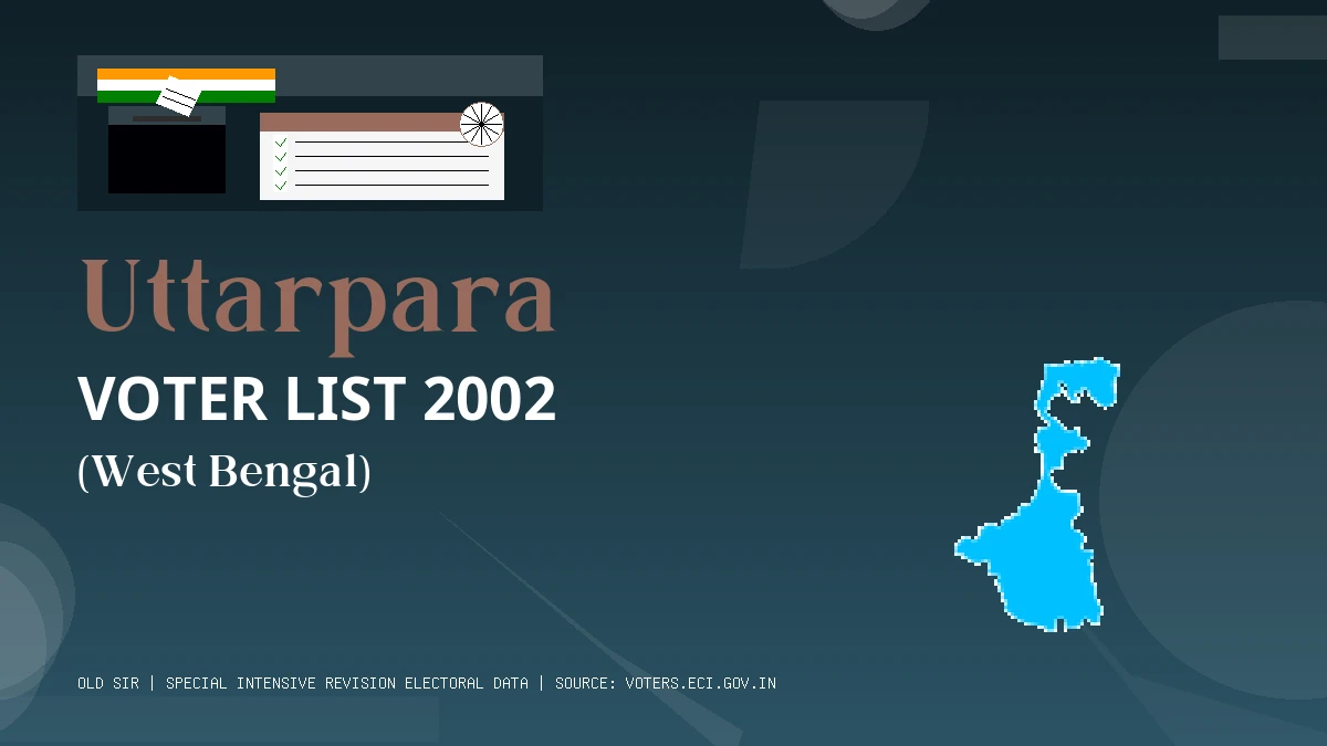 Uttarpara Voter List 2002 PDF Download West Bengal