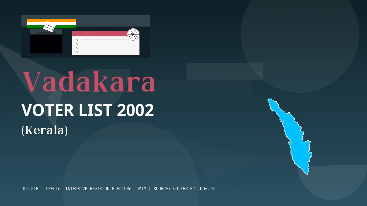 Vadakara Voter List 2002 PDF Download Kerala
