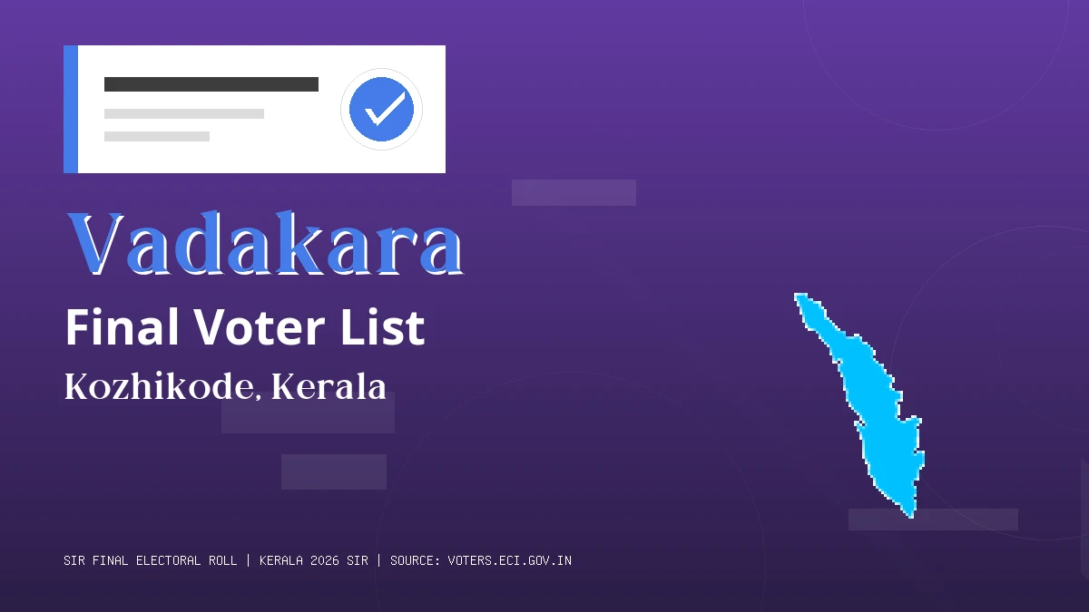 Vadakara Final Voter List Kerala