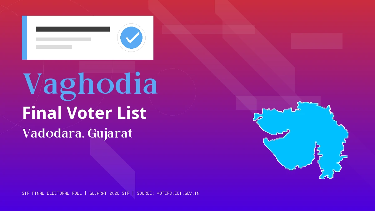 Vaghodia Final Voter List Gujarat