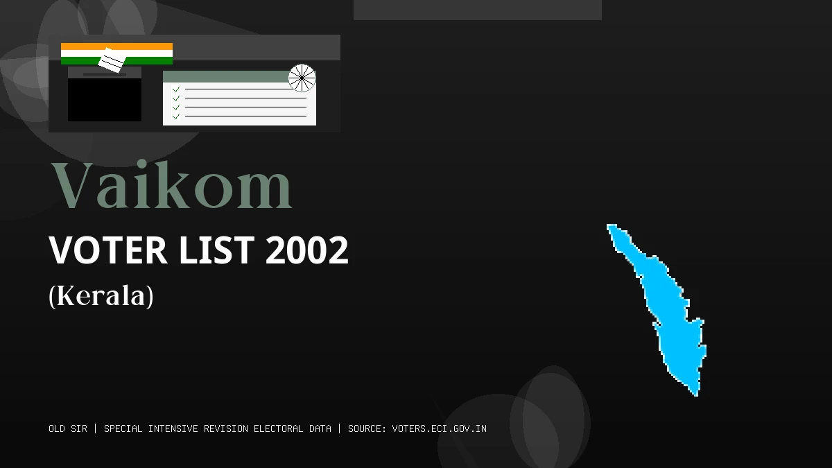 Vaikom Voter List 2002 PDF Download Kerala