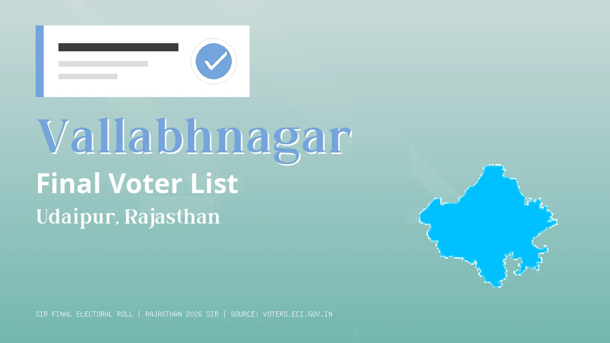 Vallabhnagar Final Voter List Rajasthan
