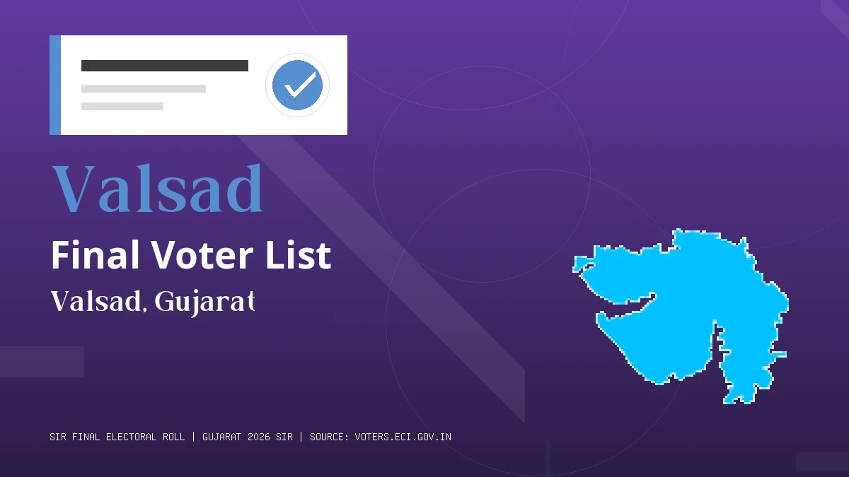 Valsad Final Voter List Gujarat