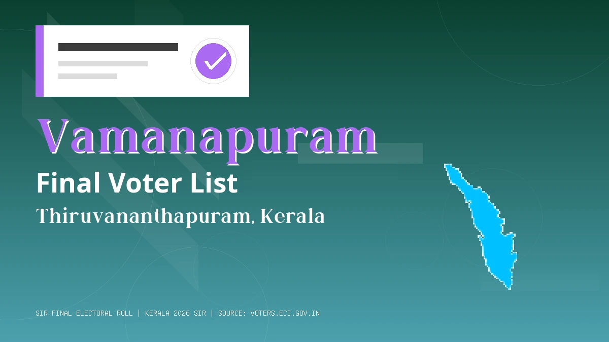 Vamanapuram Final Voter List Kerala