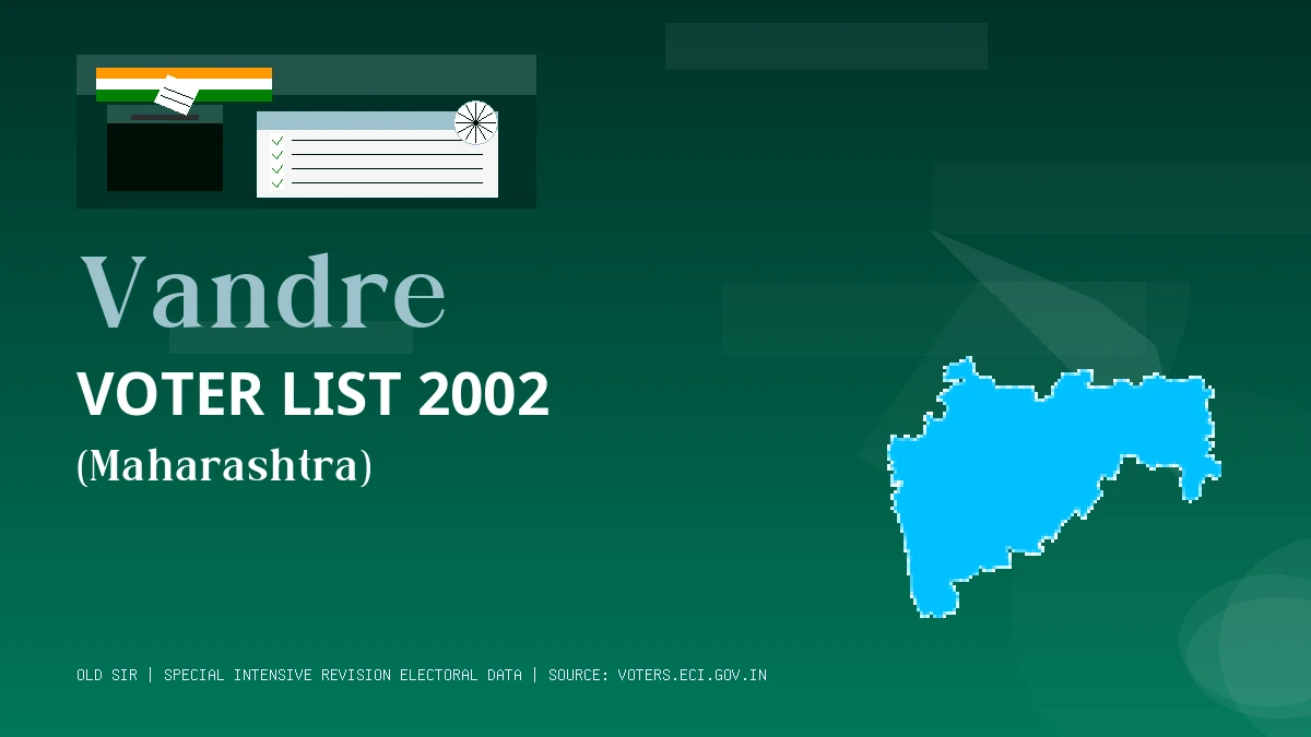 Vandre Voter List 2002 PDF Download Maharashtra