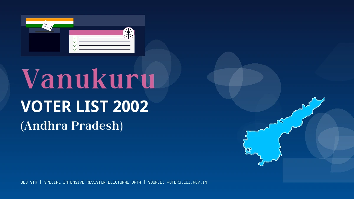Vanukuru Voter List 2002 PDF Download Andhra Pradesh