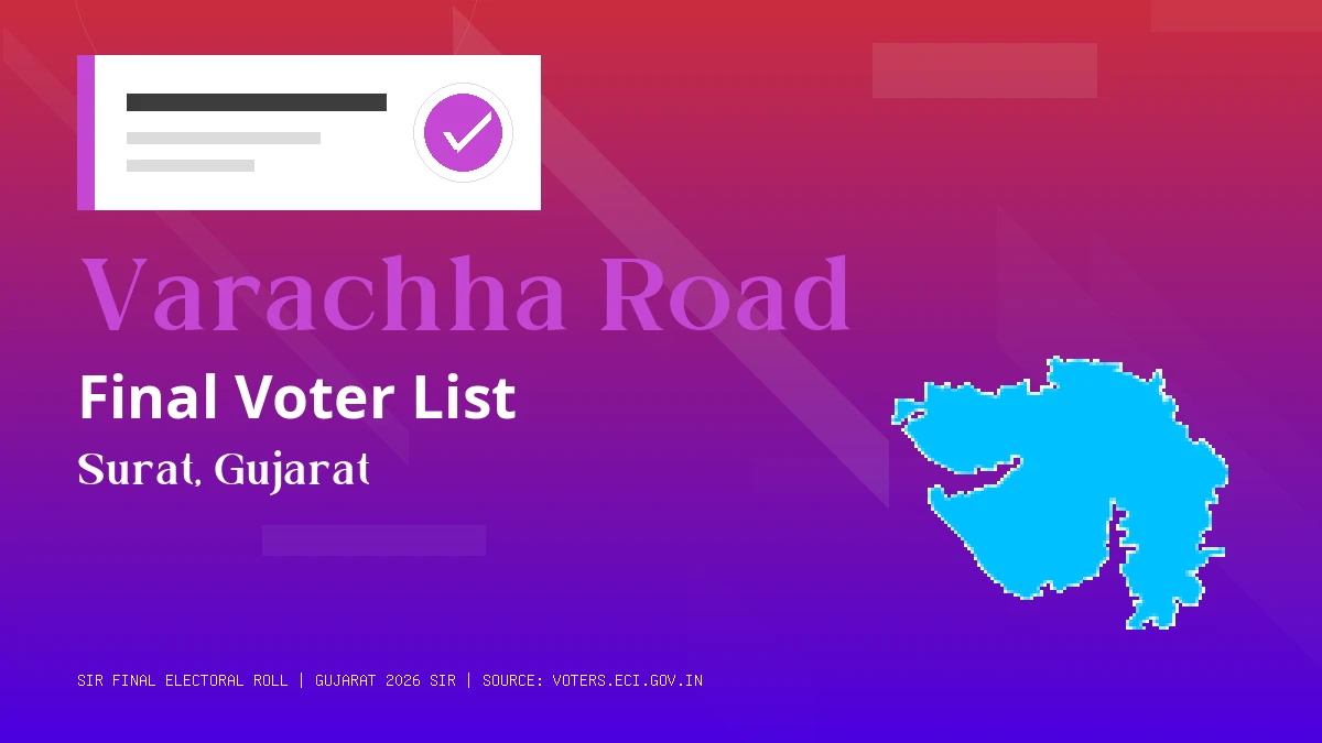 Varachha Road Final Voter List Gujarat