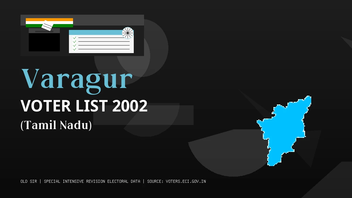 Varagur Voter List 2002 PDF Download Tamil Nadu