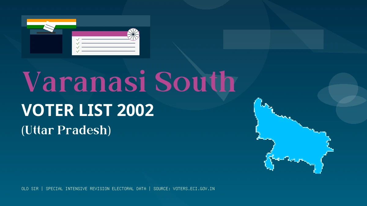 Varanasi South Voter List 2002 PDF Download Uttar Pradesh