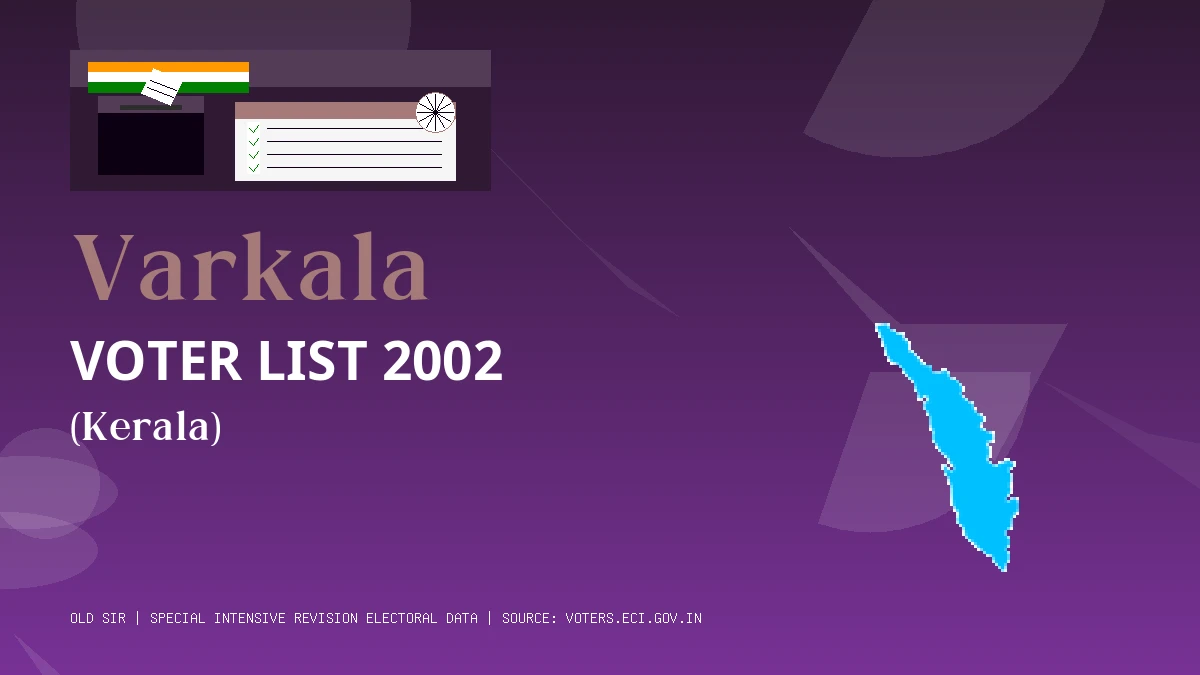 Varkala Voter List 2002 PDF Download Kerala