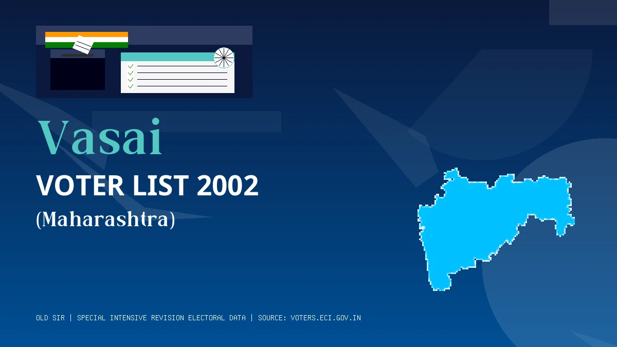Vasai Voter List 2002 PDF Download Maharashtra