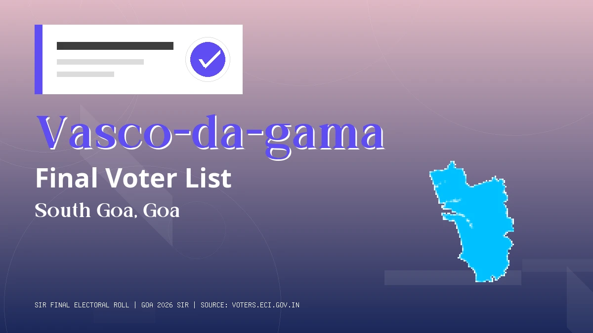 Vasco-da-gama Final Voter List Goa