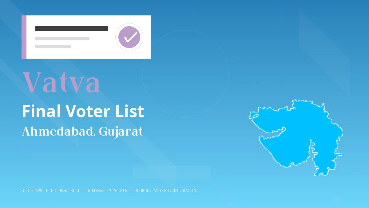 Vatva Final Voter List Gujarat