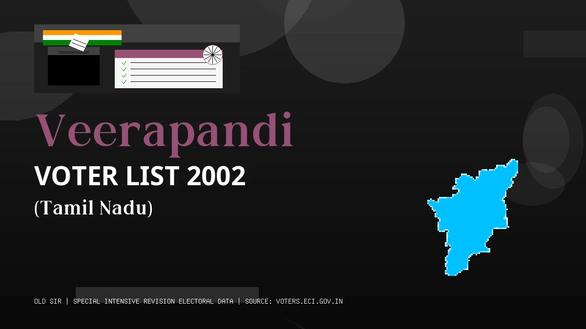 Veerapandi Voter List 2002 PDF Download Tamil Nadu