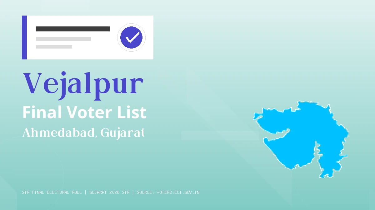 Vejalpur Final Voter List Gujarat