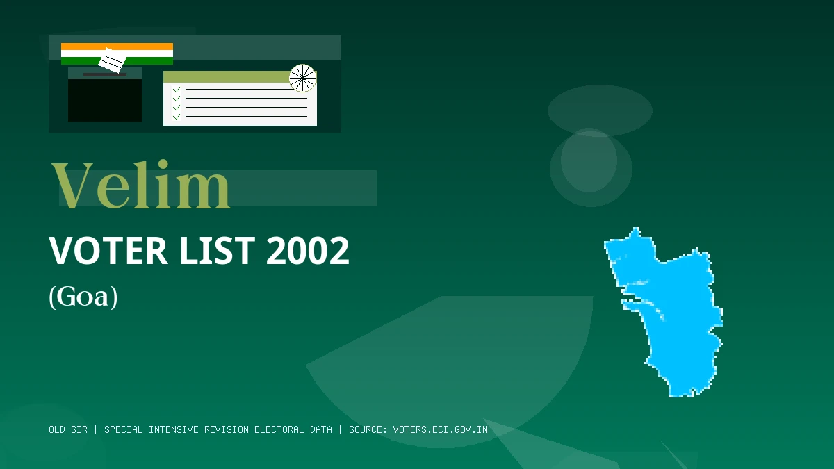 Velim Voter List 2002 PDF Download Goa