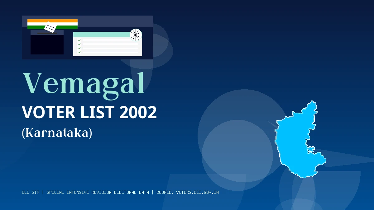Vemagal Voter List 2002 PDF Download Karnataka