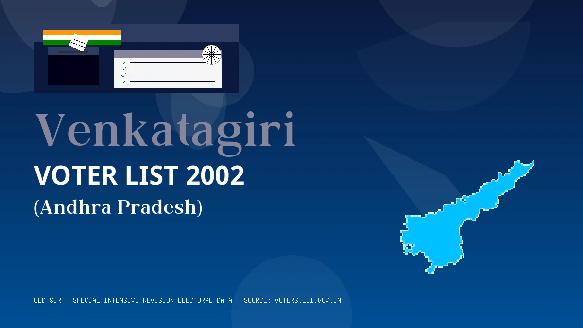 Venkatagiri Voter List 2002 PDF Download Andhra Pradesh
