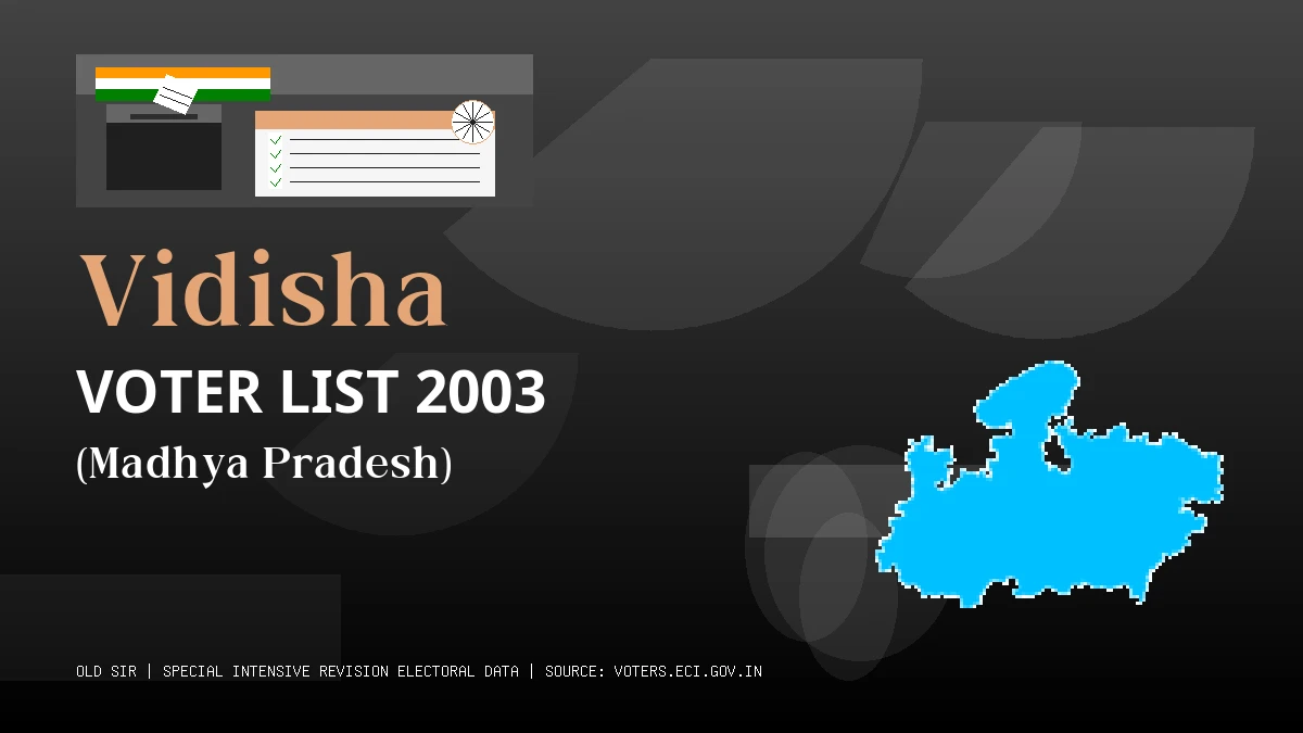 Vidisha Voter List 2003 PDF Download Madhya Pradesh