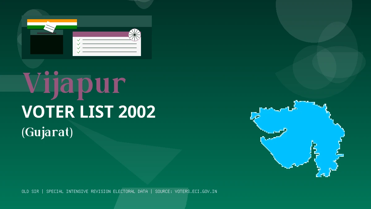 Vijapur Voter List 2002 PDF Download Gujarat