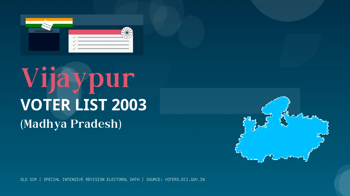 Vijaypur Voter List 2003 PDF Download Madhya Pradesh