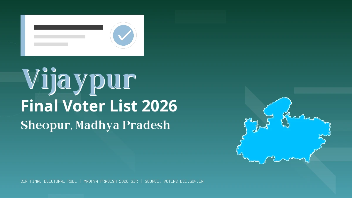 Vijaypur Final Voter List 2026 Madhya Pradesh