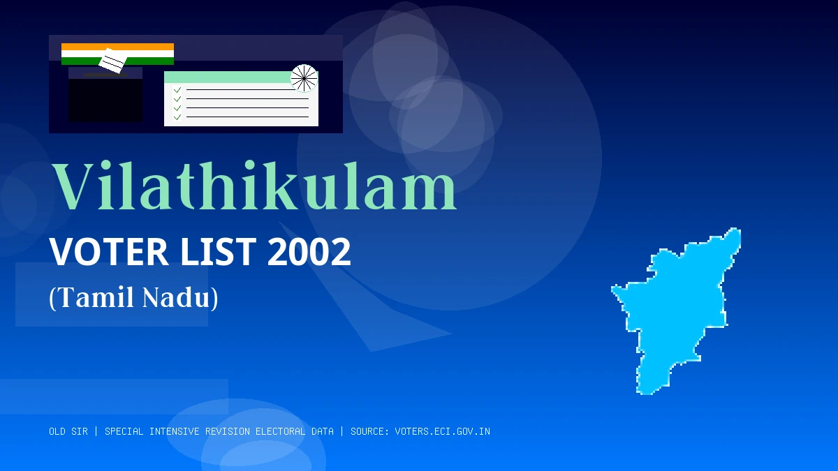 Vilathikulam Voter List 2002 PDF Download Tamil Nadu
