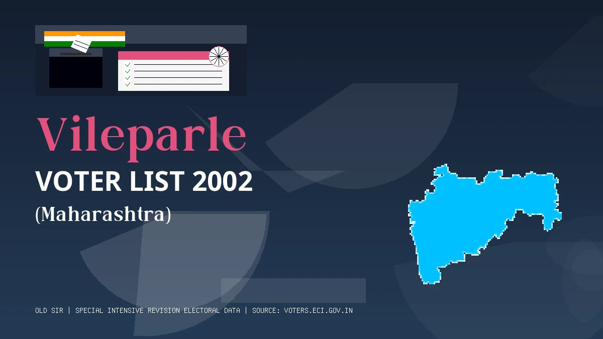 Vileparle Voter List 2002 PDF Download Maharashtra