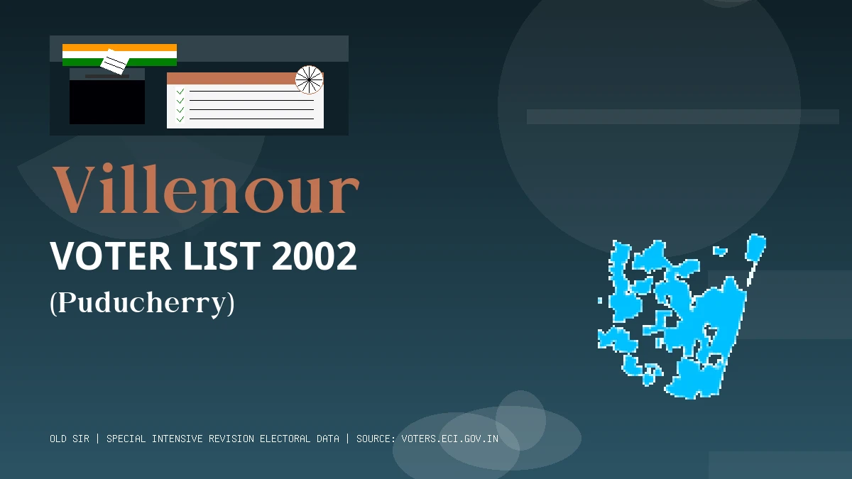 Villenour Voter List 2002 PDF Download Puducherry