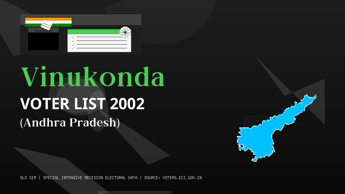 Vinukonda Voter List 2002 PDF Download Andhra Pradesh