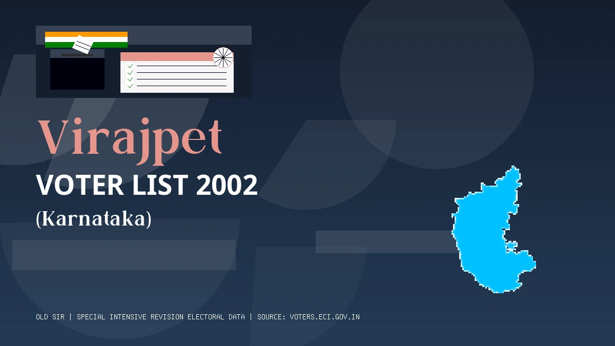 Virajpet Voter List 2002 PDF Download Karnataka