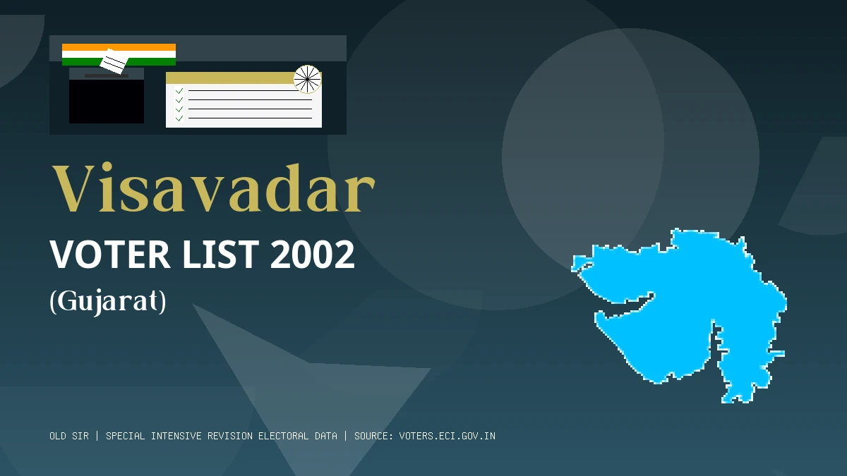 Visavadar Voter List 2002 PDF Download Gujarat